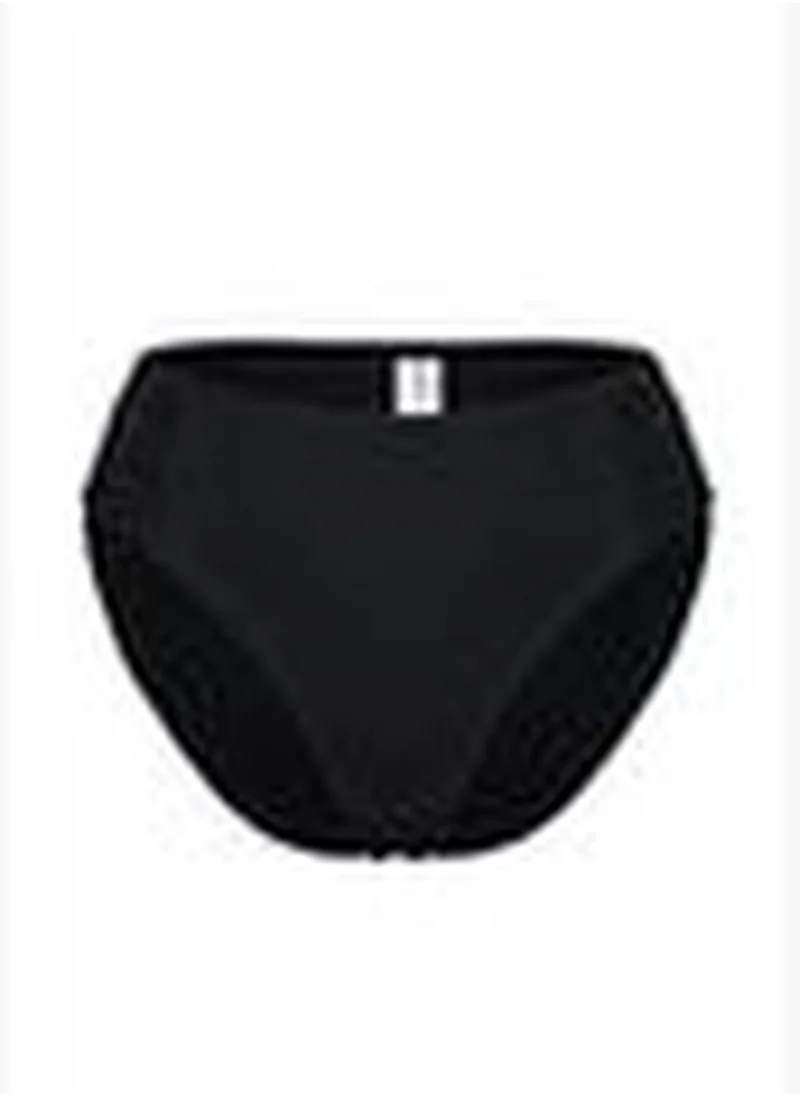 trendyol Black*001 Straight Briefs High Waist Normal Leg Bikini Bottom