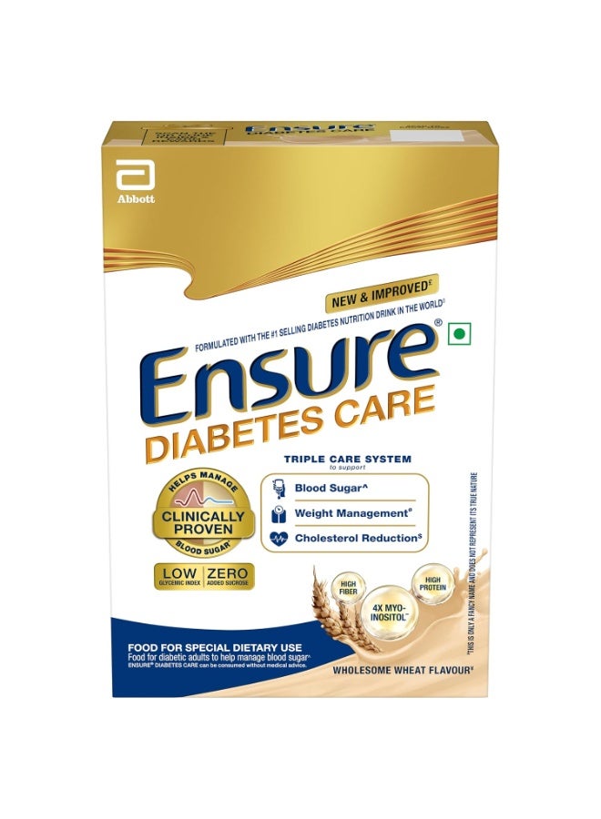 انشور إنسور (Ensure) للعناية بمرضى السكري (بنكهة القمح) - 375 جم | يدعم مستويات السكر في الدم، والتحكم في الوزن، وخفض الكوليسترول | غني بالبروتين والألياف، يحتوي على "ميو-إينوزيتول" | خالٍ تماماً من السكروز المضاف - Image 1