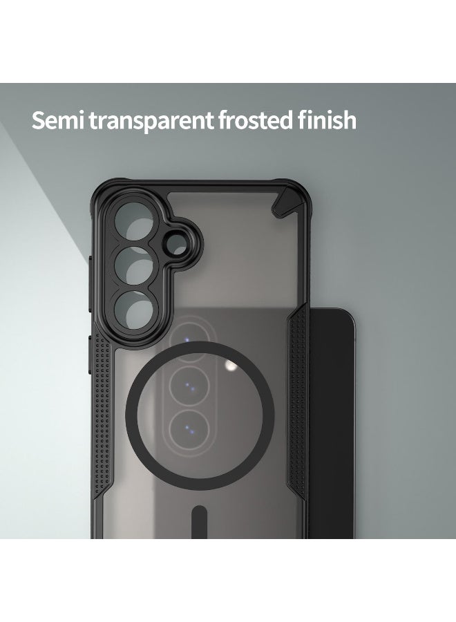 Cover For Samsung Galaxy S26 Plus 5G Armor Glaze MagSafe Magnetic Phone Case Raised edges around the screen and camera lens help prevent scratches - Black - Image 5