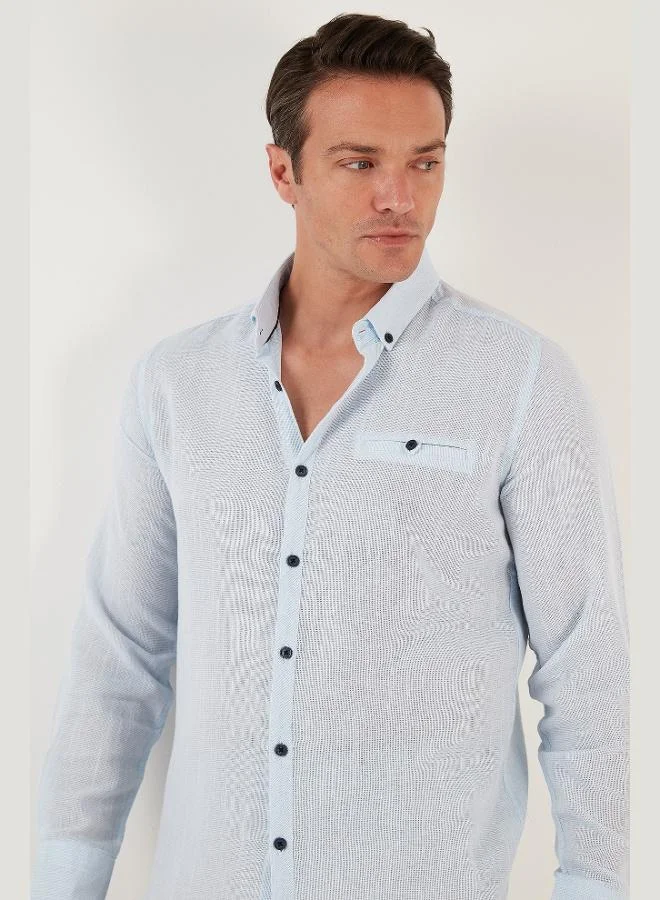 Buratti  Buratti 100% Cotton Slim Fit Long Sleeve Shirt Men's SHIRT CF21S111498 for Men | Best Price UAE