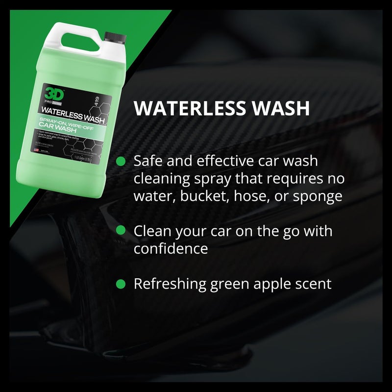 3D Waterless Car Wash - Easy Spray Waterless Detailing Spray - No Soap or Water Needed - Great on Cars, RVs, Motorcycles & Boats 1 Gallon - Image 3