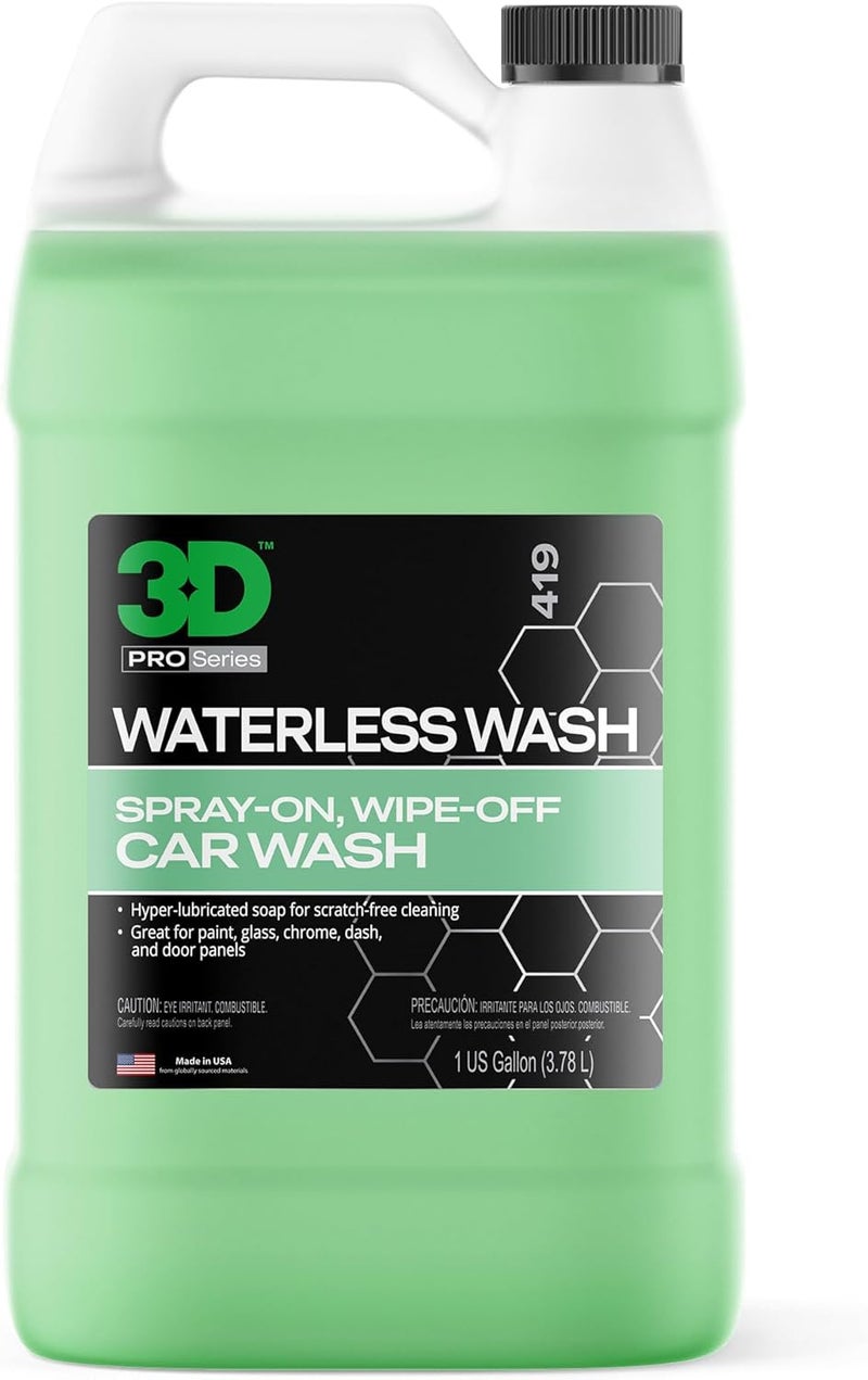 3D Waterless Car Wash - Easy Spray Waterless Detailing Spray - No Soap or Water Needed - Great on Cars, RVs, Motorcycles & Boats 1 Gallon - Image 1