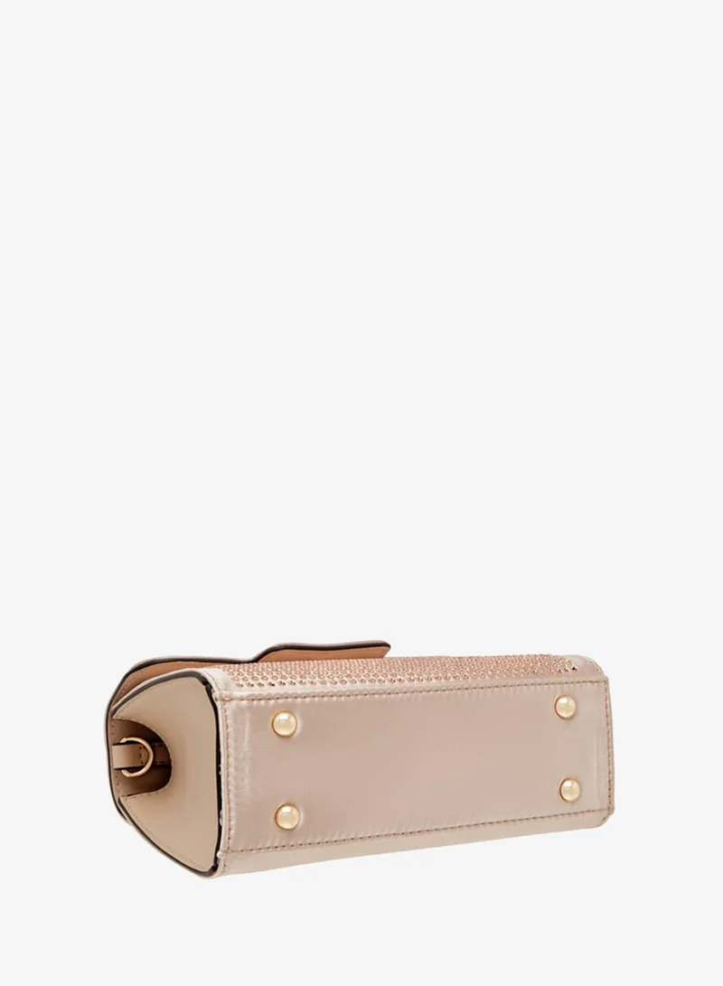 Paprika PINK Women's Embellished Satchel Bag with Detachable Chain Strap and Flap Closure Ramadan Collection for Women | Best Price UAE