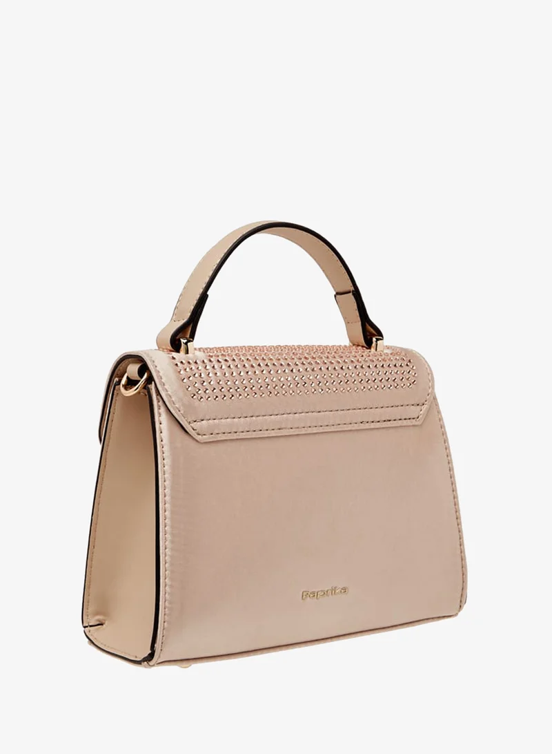 Paprika PINK Women's Embellished Satchel Bag with Detachable Chain Strap and Flap Closure Ramadan Collection for Women | Best Price UAE