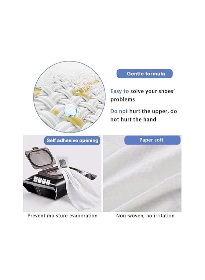 Disposable Shoe Cleaning Wipes for Dirt Removal and Cleaning White Sneakers - 30 Wipes - Image 3