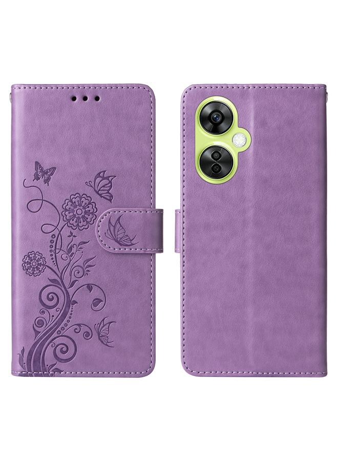 S-TOP Case For OnePlus Nord CE 3 Lite / Nord N30 Embossed Butterfly Flowers Leather Phone Case - Image 3