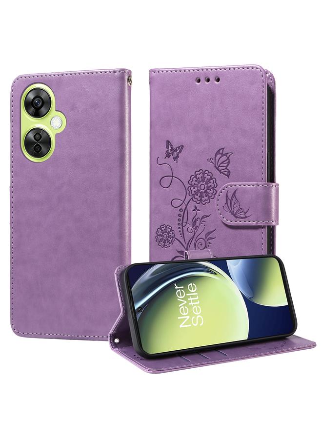 S-TOP Case For OnePlus Nord CE 3 Lite / Nord N30 Embossed Butterfly Flowers Leather Phone Case - Image 1