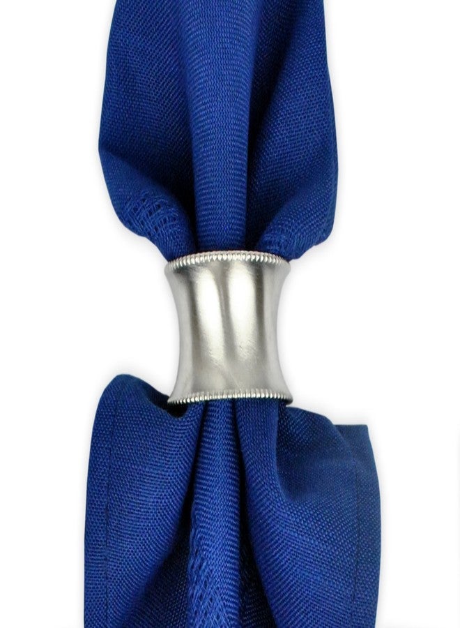 DII Decorative Assorted Silver Napkin Ring Set, One Size, Beaded Silver, 6 Count - Image 2