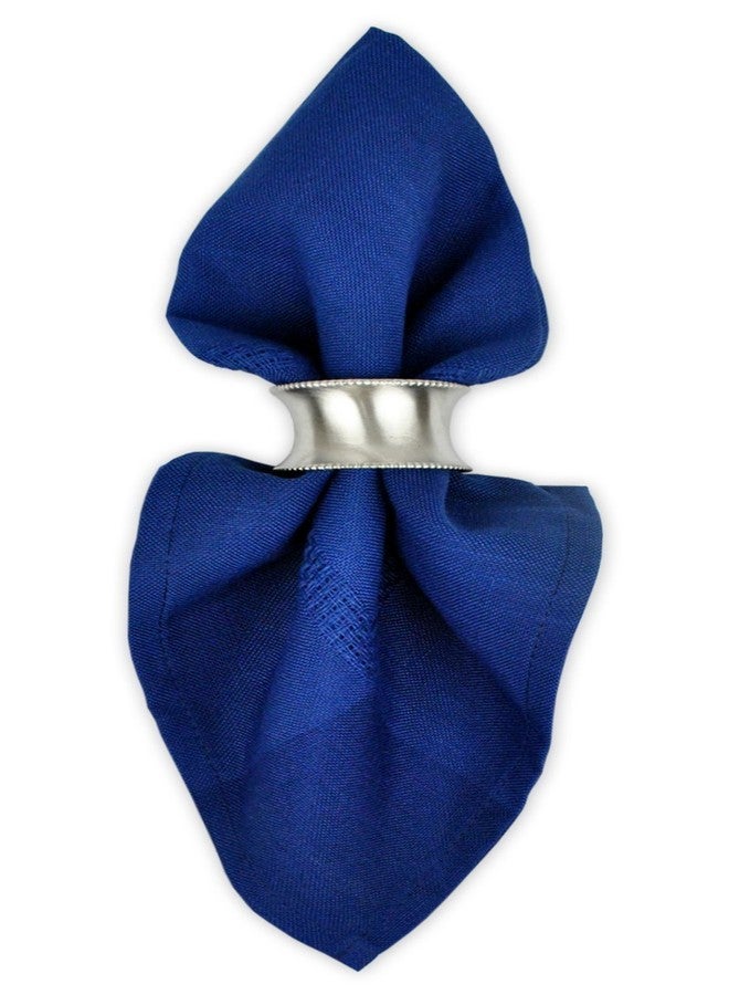 DII Decorative Assorted Silver Napkin Ring Set, One Size, Beaded Silver, 6 Count - Image 3