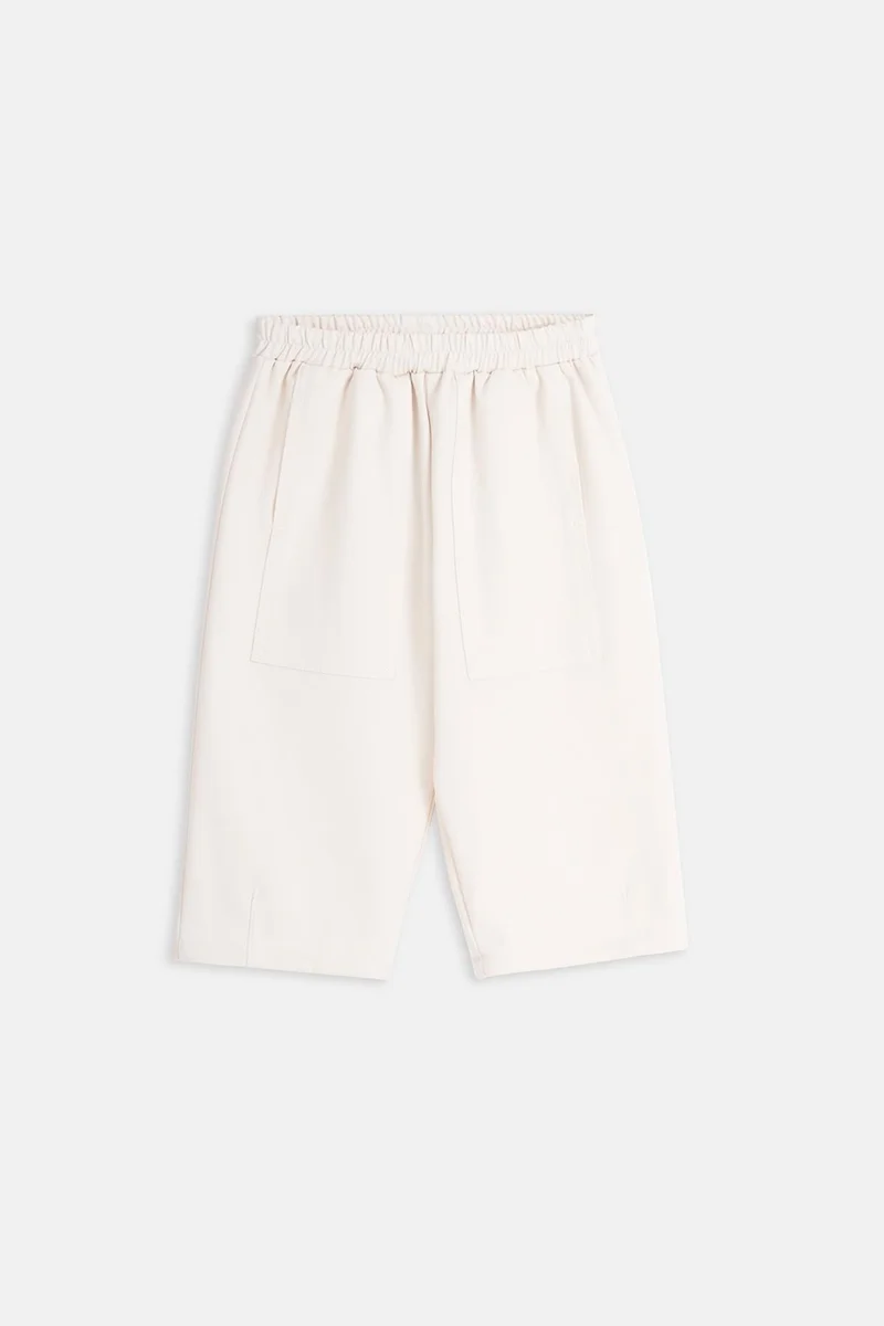 Fahhar Kids Children's Double Needle Shalwar Trousers Cream