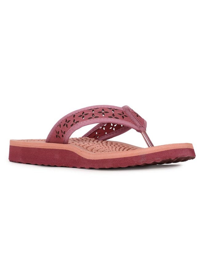 Bata Women's NEW SUNDROP Thong (5715741_MAROON_6 UK) - Image 1