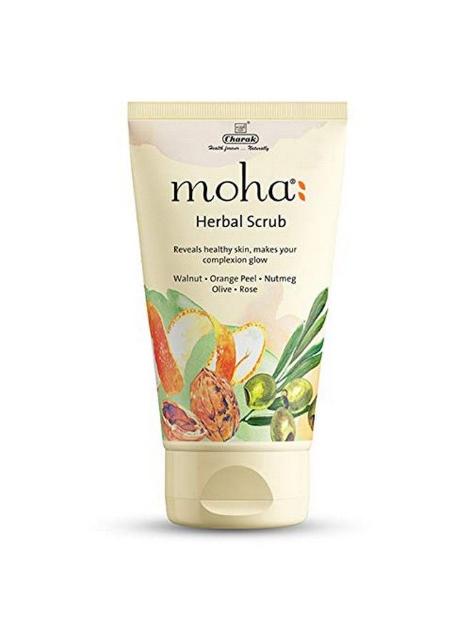 Moha: Herbal Scrub (50 Ml) | Face Scrub | Blend Of Walnut Orange Peel & Oilve Oil For Skin Brightening Exfoliate Face For All Skin Type (50 Ml) - Image 2