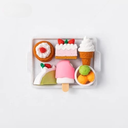 DEOXY Fast Food Eraser, Stylish, Set for Return Gift, Stationary Set, Rubber Eraser for Kids, Rubber for Kids (YZ1801) - Image 1