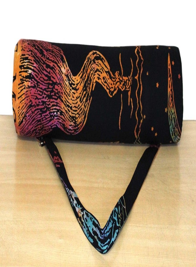 CRAFT KALA Indian Mandala Handmade Cotton Hand Full-Zip Exercise Yoga Mat Carry Bag Gym Beach Pilates Carrier Bags Hippie Mandala Indian Cotton Bag (Multi Wolf) - Image 3