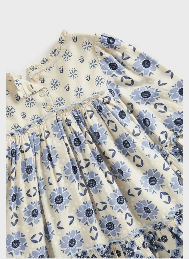 mothercare Kids Aop Tiered Midi Dress
