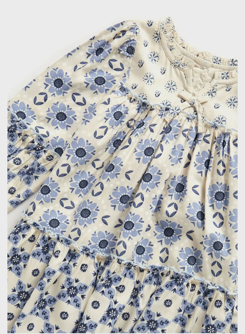 mothercare Kids Aop Tiered Midi Dress