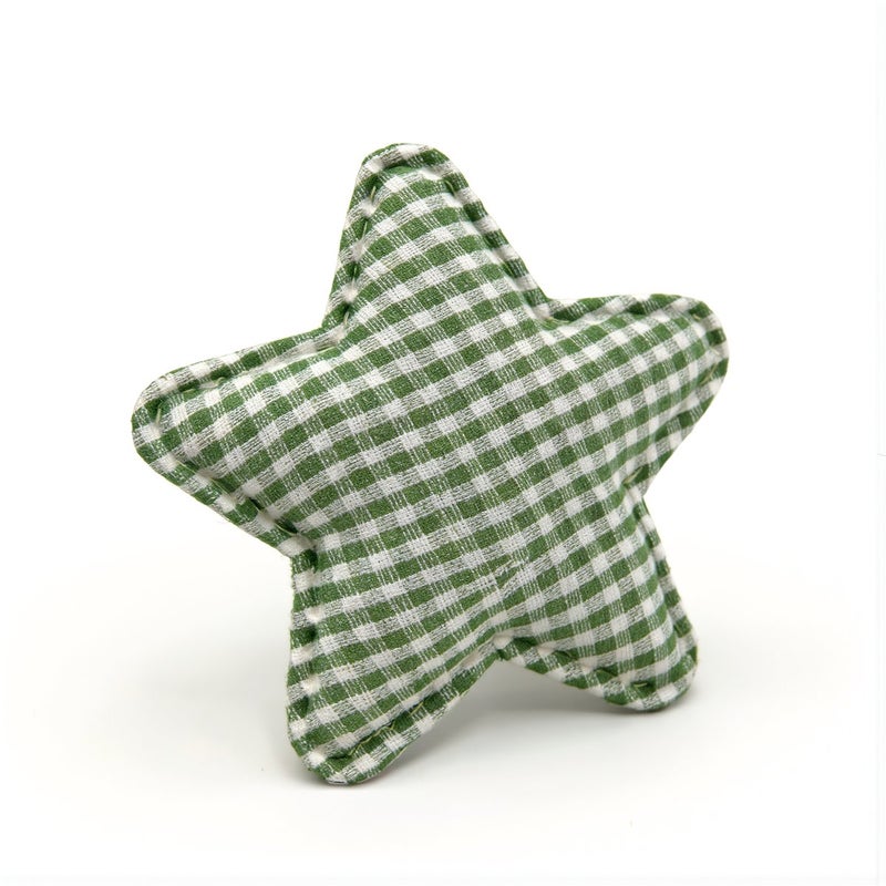 Gingham Star Shaped Appliques Cotton Fabric DIY Craft Decor 7 Colors - Image 4