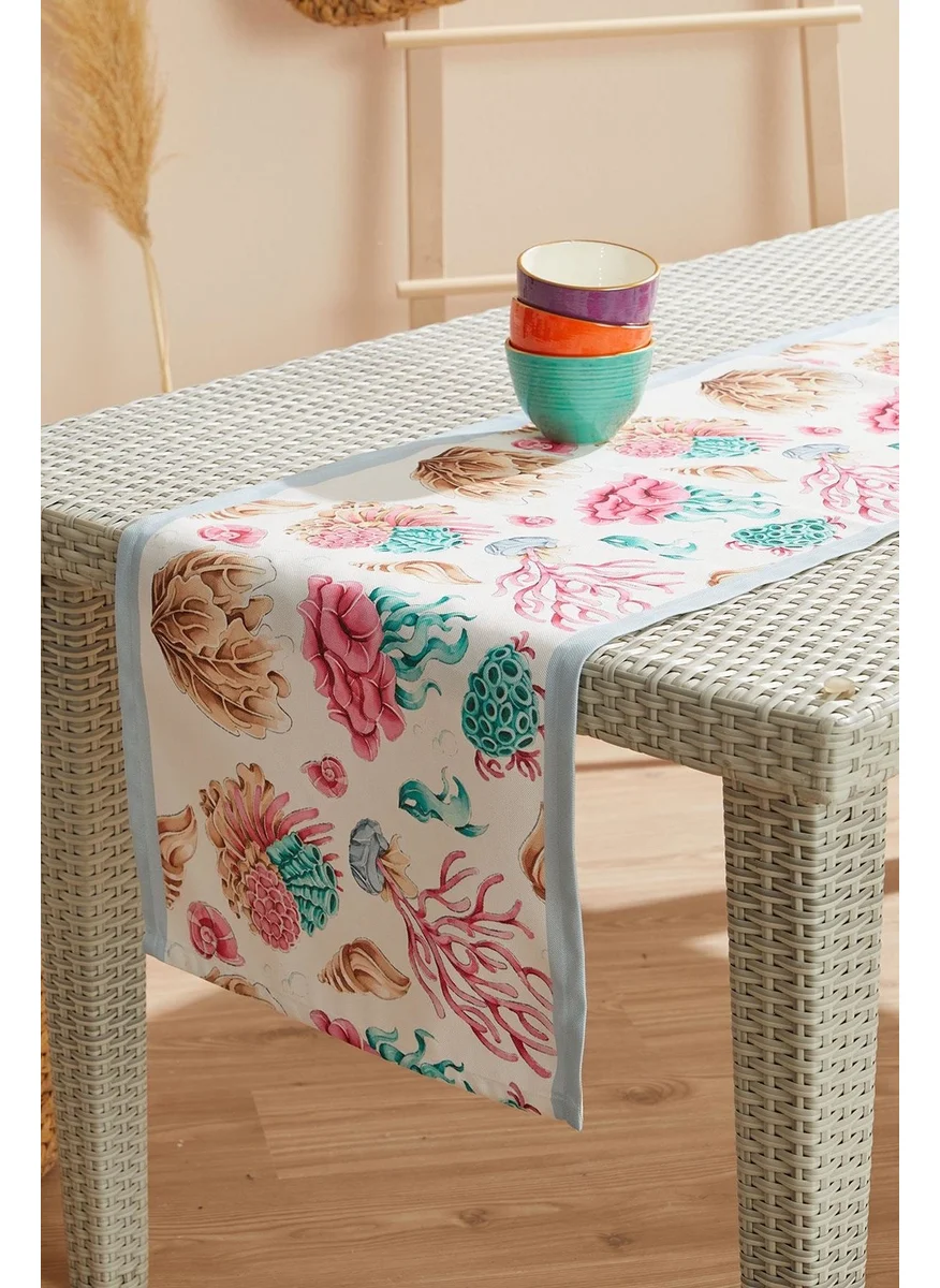 Ays Home Colorful Coral Pattern Runner