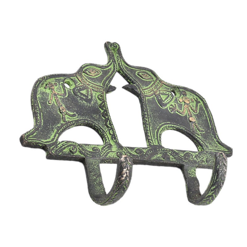 Indian-Shelf IndianShelf 1 Piece Elephants Play Kids Animals Vintage Wall Hooks for Hanging Coats Multicolor Decorative Hooks for Bathroom Brass Key Holder for Wall Coat Rack Wall Mount Backpack Home Essentials  - Image 2