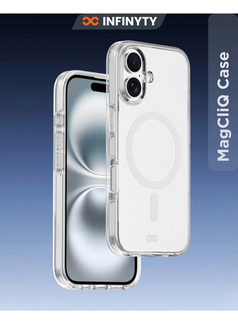 INFINYTY iPhone 17 Premium Clear Case - Zepho (Transparent), MagSafe Compatible, 12ft Mil. Grade Drop-Tested, Crystal Clear Transparency, Effective Anti-Yellowing Technology, Hybrid Material, Shock-Absorbing Bumpers, Scratch-Resistant, Raised Edges - Image 1