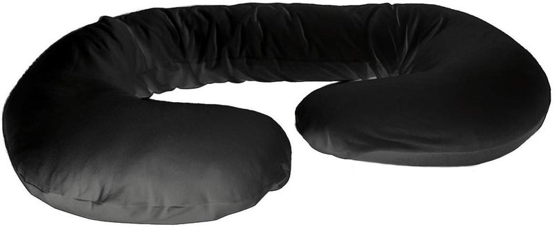 Betty Dain Betty Dain Stretch Jersey PregnancyMaternity Pillowcase CShape Compatible Pillowcase Replacement 100 Cotton Stretch Jersey Stretch Fabric Machine Washable 60 x 25 in Black 