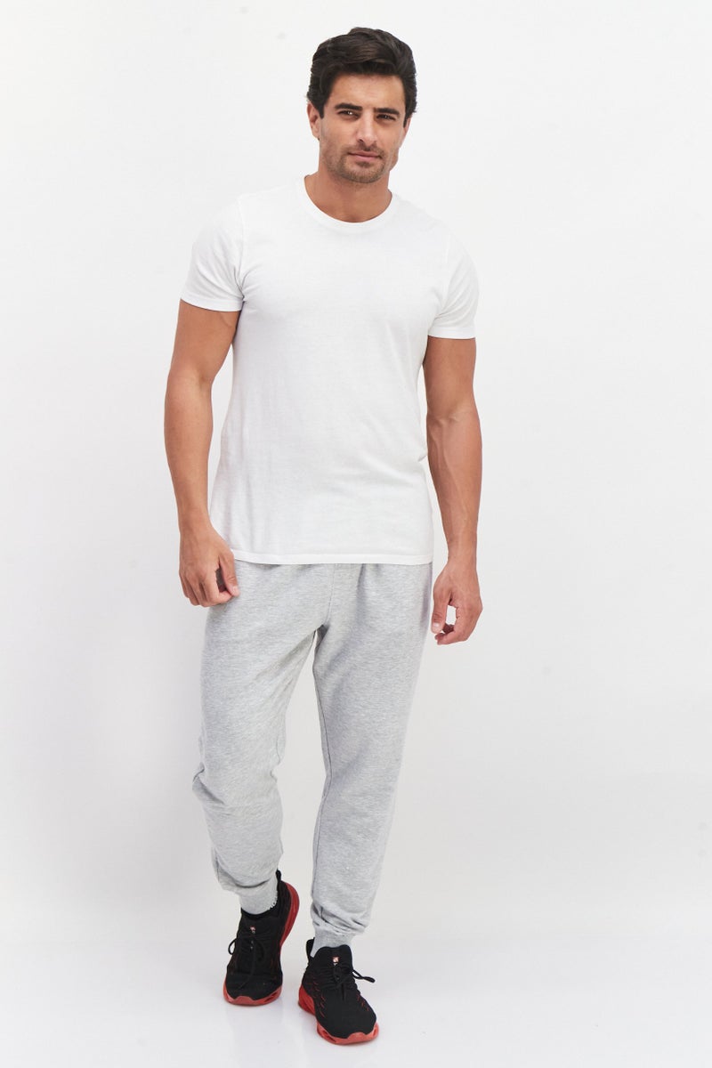 Kenneth Cole Men Regular Fit Pull On Brand Logo Jogger Pants, Grey  - Image 4