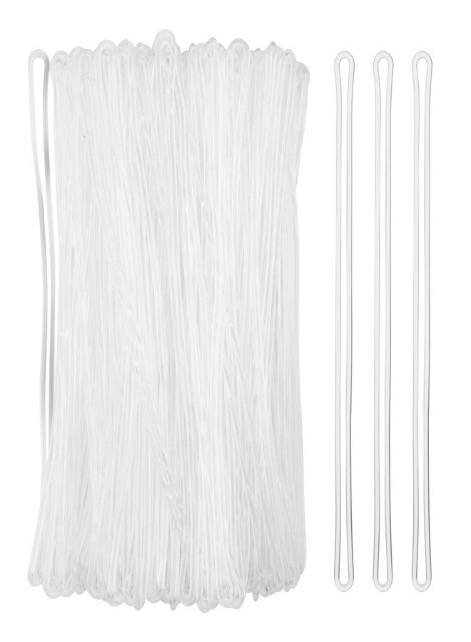 CM Cosmos 100 Pieces 6.75 inch Clear Plastic Travel Luggage Tag Loops Straps for Luggage Bag ID Tag - Image 1