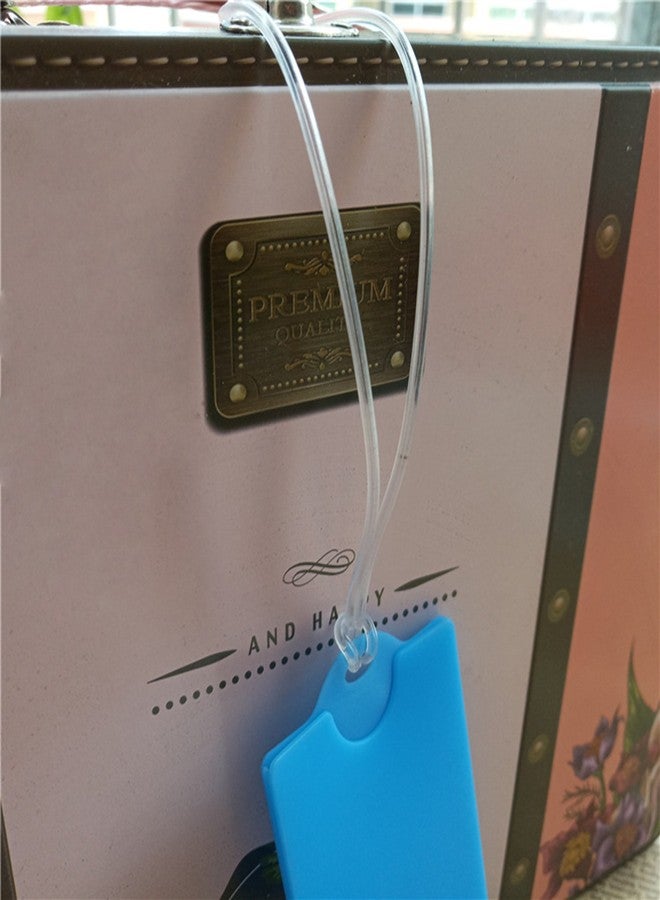 CM Cosmos 100 Pieces 6.75 inch Clear Plastic Travel Luggage Tag Loops Straps for Luggage Bag ID Tag - Image 3