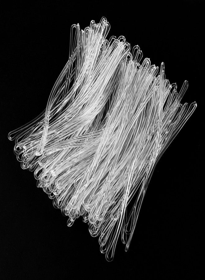 CM Cosmos 100 Pieces 6.75 inch Clear Plastic Travel Luggage Tag Loops Straps for Luggage Bag ID Tag - Image 2