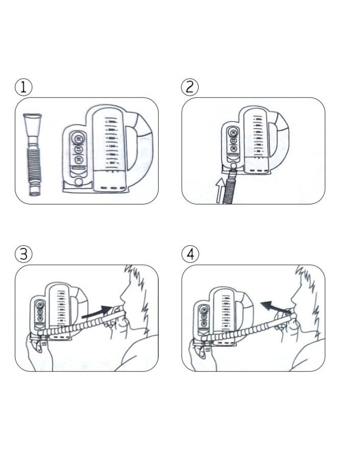 general Respiratory trainer, spirometry training, pulmonary function exercise, surgical rehabilitation, single-ball respirator 3000ml  - Image 3