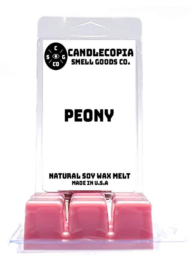 Candlecopia Peony Strongly Scented Hand Poured Vegan Wax Melts, 12 Scented Wax Cubes, 6.4 Ounces in 2 x 6-Packs - Image 1