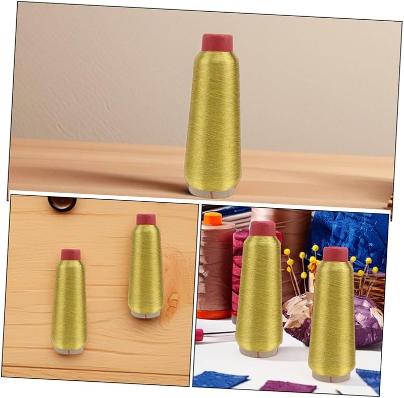 طقم خيط التطريز اللامع العاكس 2 لفة بوليستر معدني للخياطة والحرف اليدوية DIY - Image 4