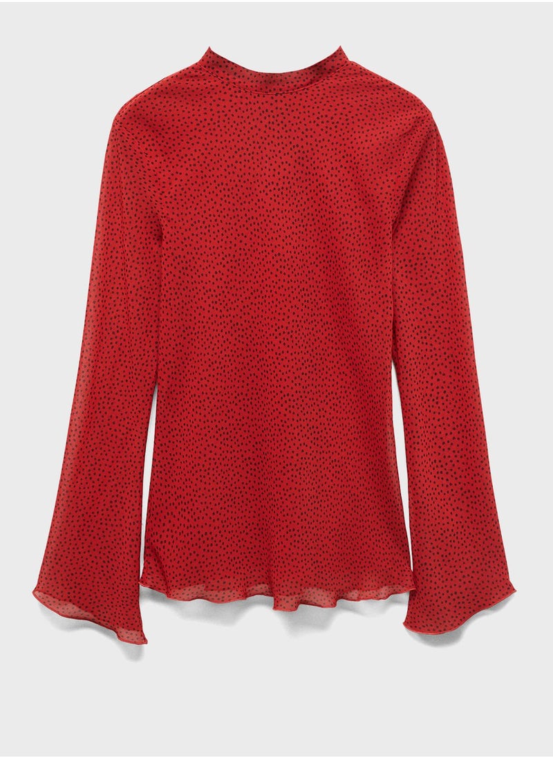 MANGO - High Neck Knitted Top - Image 1