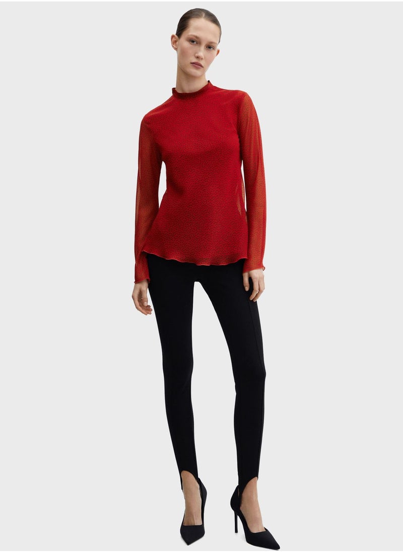 MANGO - High Neck Knitted Top - Image 1