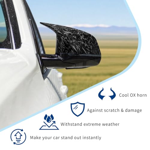 XPHAZZ Side Mirror Cover Compatible with X3 G01 X4 G02 / Pre-lci X5 G05 X6 G06 X7 G07 (Forged Carbon Pattern, G01 G02 G05) - Image 2