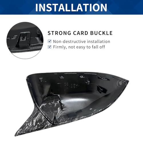 XPHAZZ Side Mirror Cover Compatible with X3 G01 X4 G02 / Pre-lci X5 G05 X6 G06 X7 G07 (Forged Carbon Pattern, G01 G02 G05) - Image 5