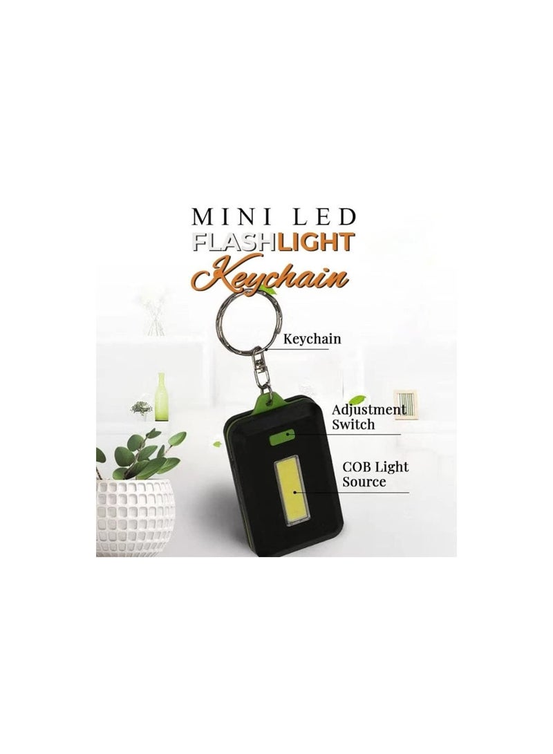 Portable COB LED Keychain Flashlight - Mini Emergency Light for Outdoor Activities, Camping, Fishing, Night Safety, and Reading (Set of 4) - Compact Work Light for Pocket Use. - Image 2
