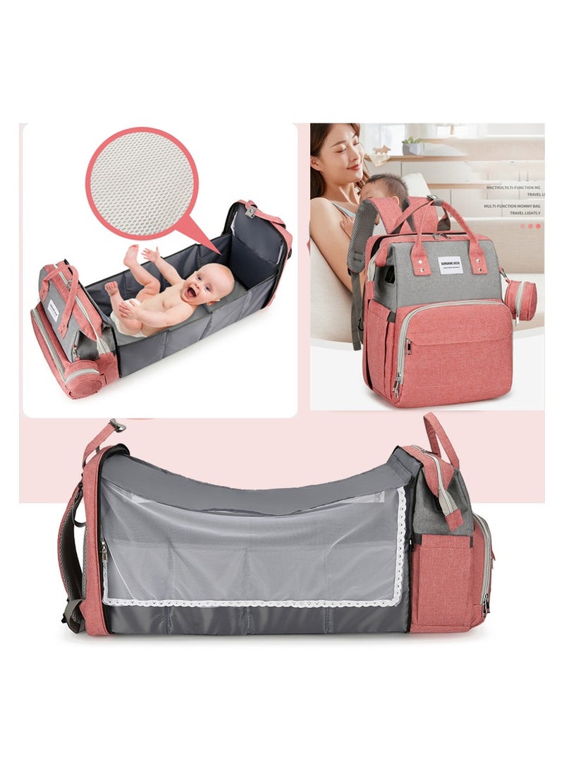 Generic - Diaper Bag Backpack, Multifunction Travel Back Pack Maternity Baby Changing Bags, Nappy Bag with Large Capacity Totes with Portable Travel Mommy Bag for Essentials New Born Boy Girl - Image 1