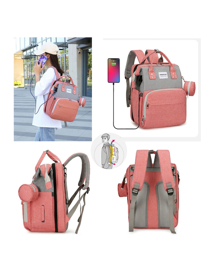 Generic - Diaper Bag Backpack, Multifunction Travel Back Pack Maternity Baby Changing Bags, Nappy Bag with Large Capacity Totes with Portable Travel Mommy Bag for Essentials New Born Boy Girl - Image 1