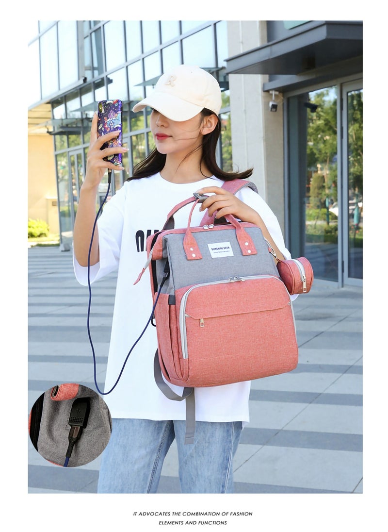 Generic - Diaper Bag Backpack, Multifunction Travel Back Pack Maternity Baby Changing Bags, Nappy Bag with Large Capacity Totes with Portable Travel Mommy Bag for Essentials New Born Boy Girl - Image 1