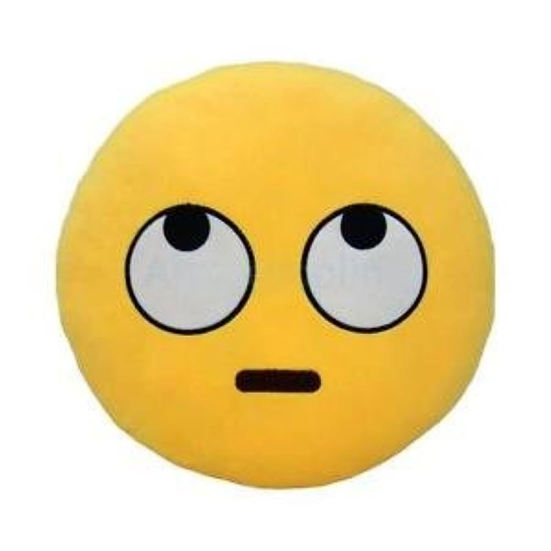 The Purple Tree Rolling Eyes Emoji Velvet Cushion (1 Piece) - Yellow, Emoji Cushion, Emoji Pillow, Gift for Friends - Image 3