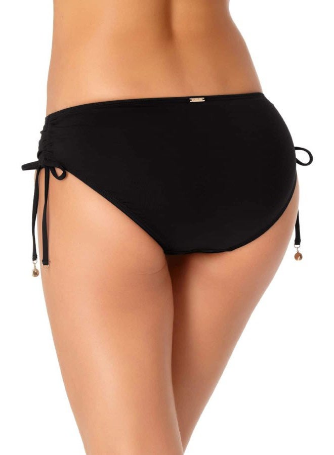 Anne Cole Women's Alex Solid Side Tie Adjustable Bikini Swim Bottom, White, Medium - Image 3
