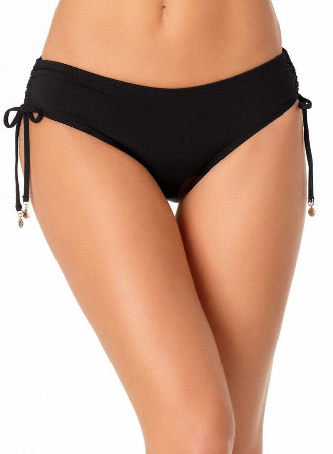 Anne Cole Women's Alex Solid Side Tie Adjustable Bikini Swim Bottom, White, Medium - Image 2