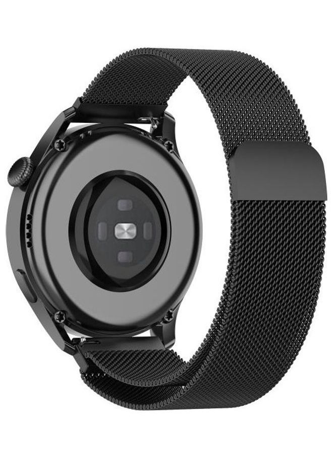 NIBEMINENT - Milanese Loop Replacement Strap Watchband For Huawei Watch 3 / Pro 22mm Black - Image 1