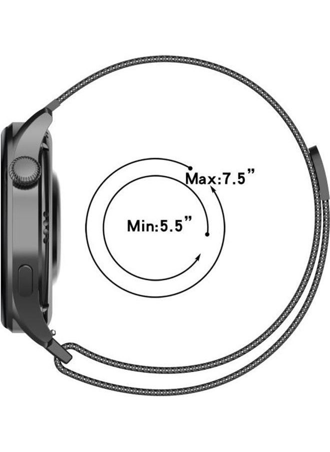NIBEMINENT - Milanese Loop Replacement Strap Watchband For Huawei Watch 3 / Pro 22mm Black - Image 1