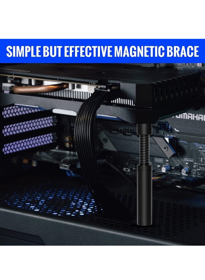 GPU Support Bracket, Graphics Video Card Brace with Height Adjustable, Anti-Sag Holder for Universal Graphics Card, GPU Stand with Magnet and Rubber Pad (Black) - Image 3
