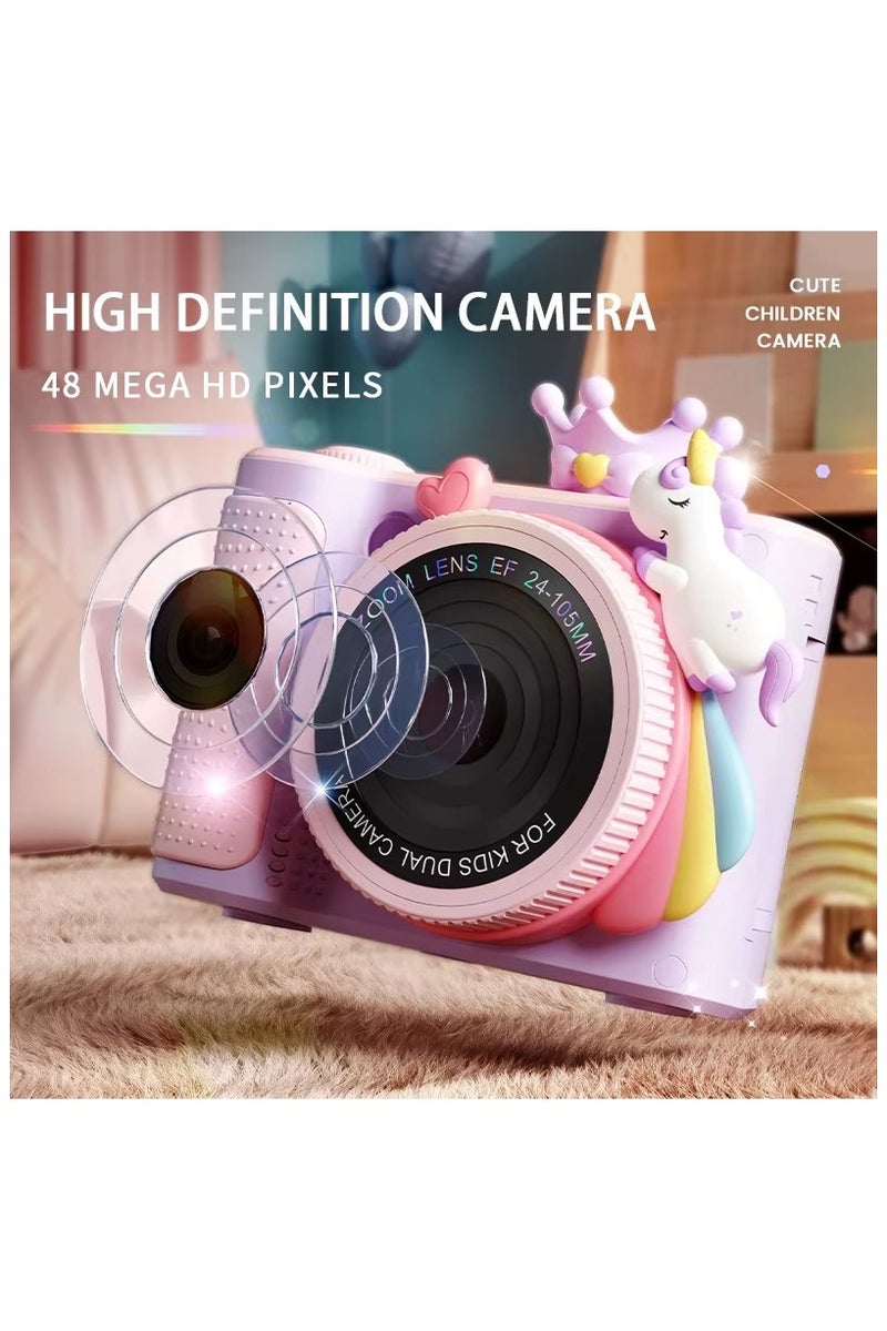 BlueFire Kids Camera S6 with 180° Flip Screen, Zoom In & Out, Built-in Flash, 32GB Memory Card, HD Video and Photo, Durable Silicone Design, Timer and Album Playback – Creative Gift for Boys and Girls - Image 3