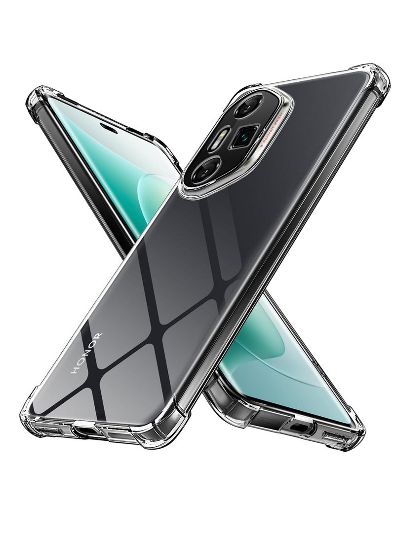 Case Compatible with Honor 300 Pro 5G / Honor 300 Ultra, Cover Silicone Transparent TPU Anti shock Protector Camera Shockproof Corners Clear - Image 1