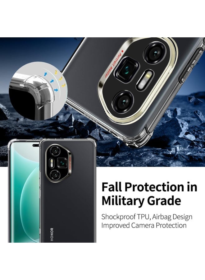 Case Compatible with Honor 300 Pro 5G / Honor 300 Ultra, Cover Silicone Transparent TPU Anti shock Protector Camera Shockproof Corners Clear - Image 3
