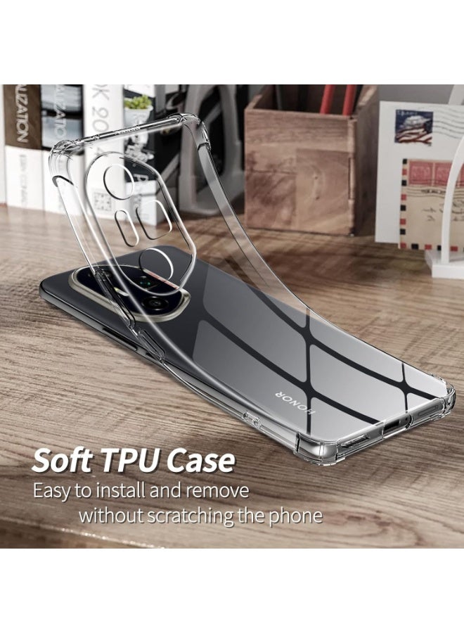 Case Compatible with Honor 300 Pro 5G / Honor 300 Ultra, Cover Silicone Transparent TPU Anti shock Protector Camera Shockproof Corners Clear - Image 4